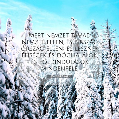Máté 24:7 Bibliai vers magyarázata