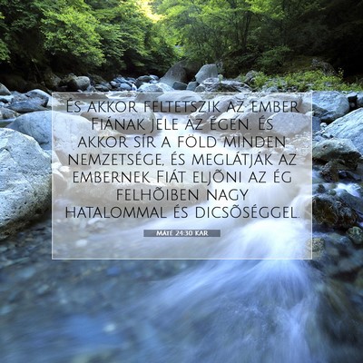 Máté 24:30 Bibliai vers magyarázata