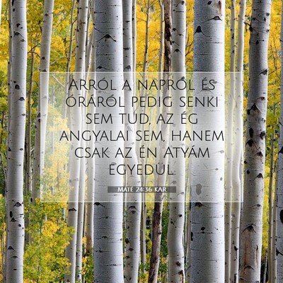 Máté 24:36 KAR Bibliai verskép