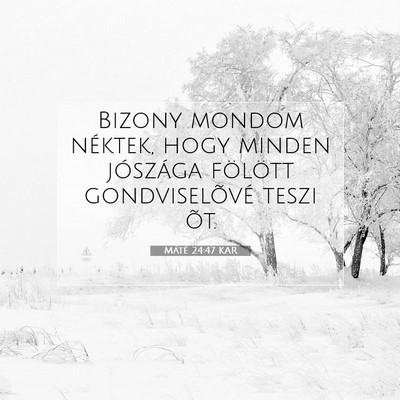Máté 24:47 Bibliai vers magyarázata
