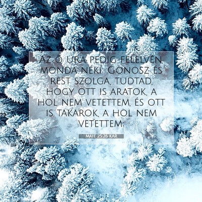 Máté 25:26 Bibliai vers magyarázata