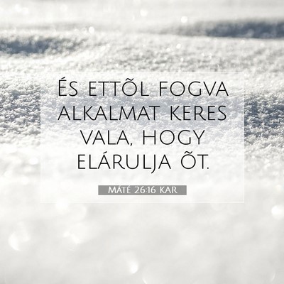 Máté 26:16 Bibliai vers magyarázata