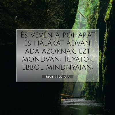 Máté 26:27 Bibliai vers magyarázata