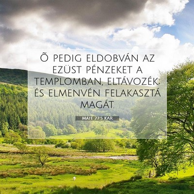 Máté 27:5 Bibliai vers magyarázata