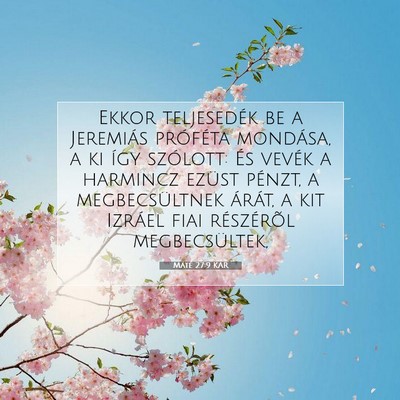 Máté 27:9 Bibliai vers magyarázata