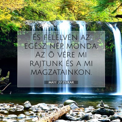 Máté 27:25 Bibliai vers magyarázata