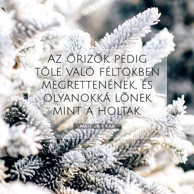 Máté 28:4 Bibliai vers magyarázata