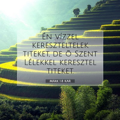 Márk 1:8 Bibliai vers magyarázata