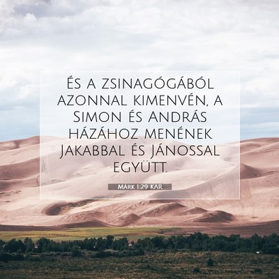Márk 1:29 Bibliai vers magyarázata