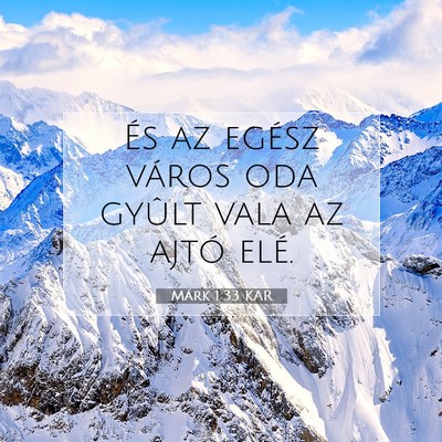 Márk 1:33 Bibliai vers magyarázata