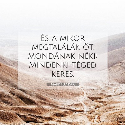 Márk 1:37 Bibliai vers magyarázata