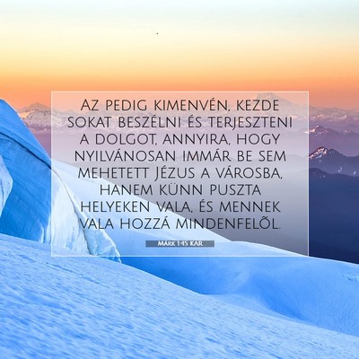 Márk 1:45 Bibliai vers magyarázata