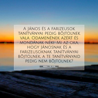 Márk 2:18 Bibliai vers magyarázata