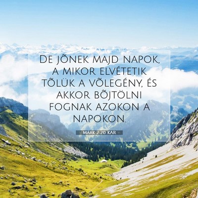 Márk 2:20 Bibliai vers magyarázata