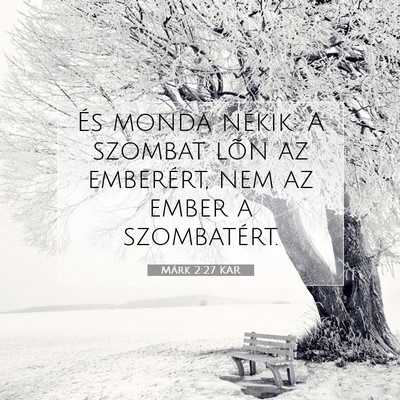 Márk 2:27 Bibliai vers magyarázata