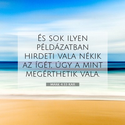 Márk 4:33 KAR Bibliai verskép