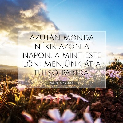 Márk 4:35 Bibliai vers magyarázata