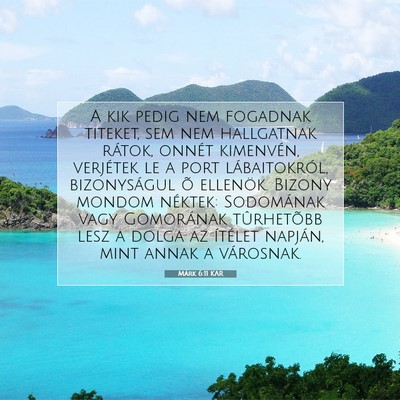 Márk 6:11 Bibliai vers magyarázata