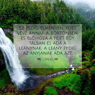 Márk 6:28 Bibliai vers magyarázata