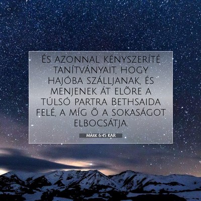 Márk 6:45 Bibliai vers magyarázata