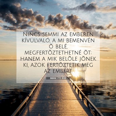 Márk 7:15 Bibliai vers magyarázata