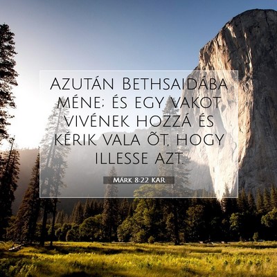 Márk 8:22 Bibliai vers magyarázata