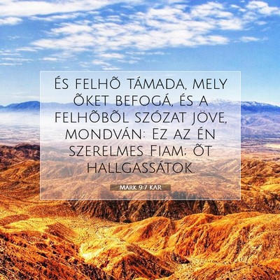 Márk 9:7 Bibliai vers magyarázata