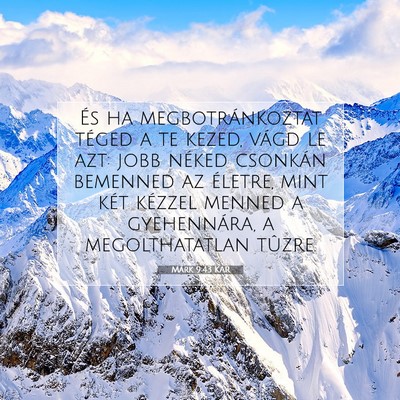 Márk 9:43 Bibliai vers magyarázata