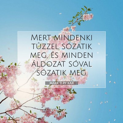 Márk 9:49 Bibliai vers magyarázata