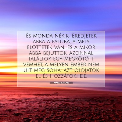 Márk 11:2 Bibliai vers magyarázata