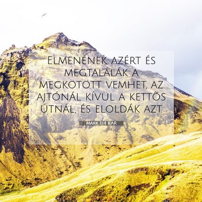 Márk 11:4 Bibliai vers magyarázata