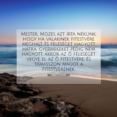 Márk 12:19 Bibliai vers magyarázata