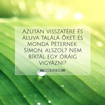 Márk 14:37 Bibliai vers magyarázata