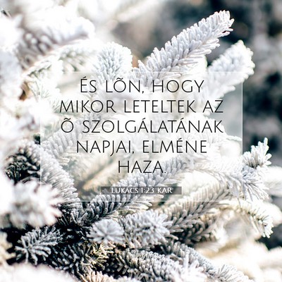 Lukács 1:23 Bibliai vers magyarázata