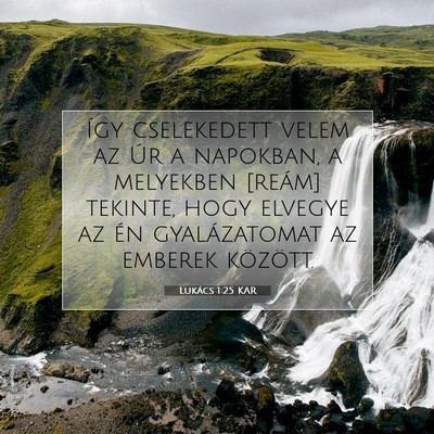 Lukács 1:25 Bibliai vers magyarázata