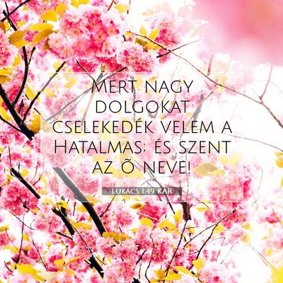 Lukács 1:49 Bibliai vers magyarázata