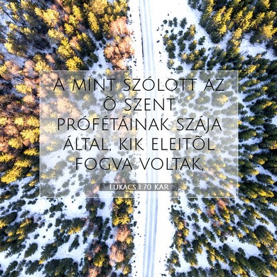 Lukács 1:70 Bibliai vers magyarázata