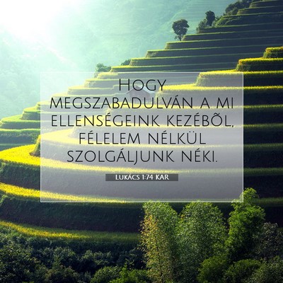 Lukács 1:74 Bibliai vers magyarázata