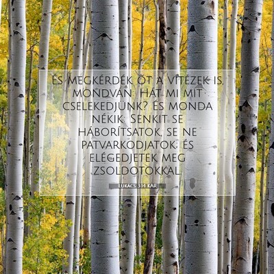 Lukács 3:14 Bibliai vers magyarázata