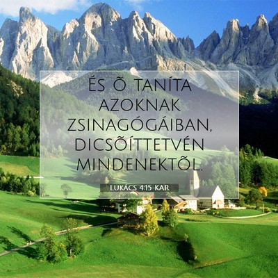 Lukács 4:15 KAR Bibliai verskép
