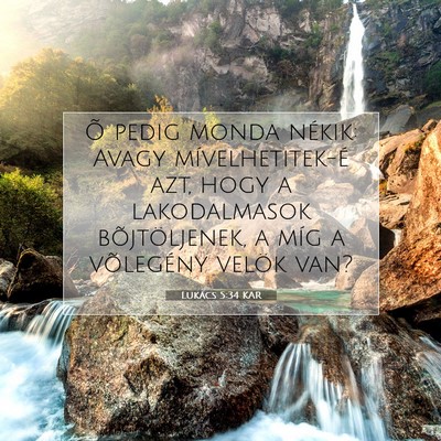 Lukács 5:34 Bibliai vers magyarázata