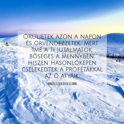 Lukács 6:23 Bibliai vers magyarázata