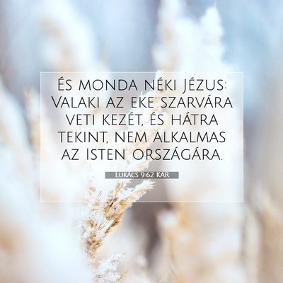 Lukács 9:62 Bibliai vers magyarázata