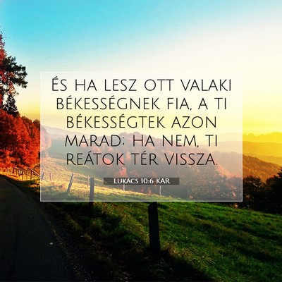 Lukács 10:6 Bibliai vers magyarázata