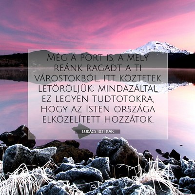 Lukács 10:11 Bibliai vers magyarázata
