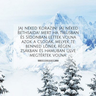 Lukács 10:13 Bibliai vers magyarázata
