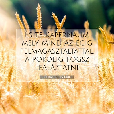 Lukács 10:15 Bibliai vers magyarázata