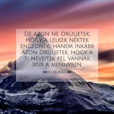 Lukács 10:20 Bibliai vers magyarázata