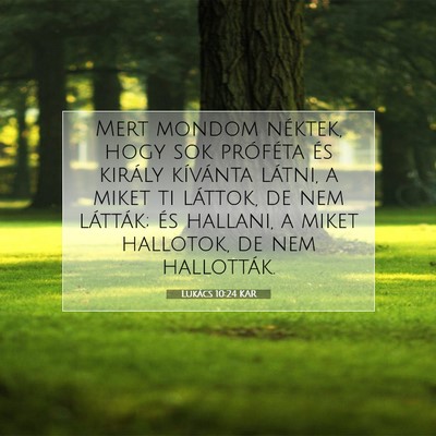 Lukács 10:24 Bibliai vers magyarázata