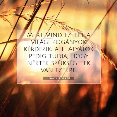 Lukács 12:30 Bibliai vers magyarázata